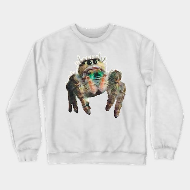 Furry Jumping Spider Crewneck Sweatshirt by Griffelkinn